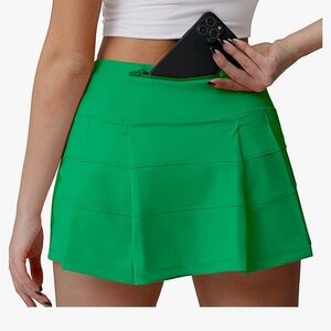 Green tennis skirt